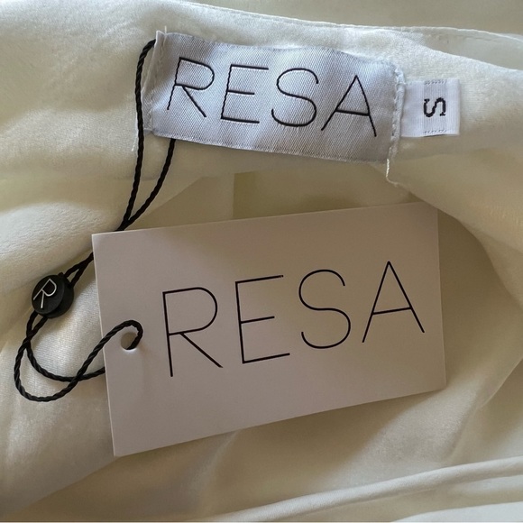 RESA White satin silk Dress - Picture 11 of 13
